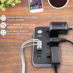 Wholesale Power Strip 6 USB Port and 3-Outlet Wall Charger Station Surge Protector 10A 2500W with 6.2ft Cord